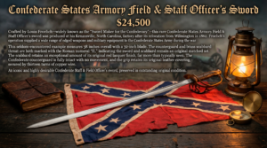 Confederate States Armory Field & Staff Sword